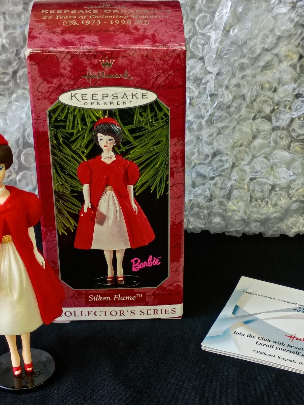 Hallmark Barbie 'Silken Flame' Keepsake Ornament - Red and White